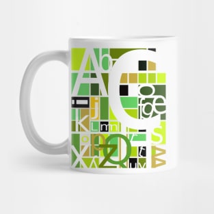 The alphabet abstract Mug